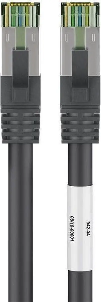 Goobay CAT8.1 S/FTP Netwerkkabel 40Gbit - 20m - Zwart