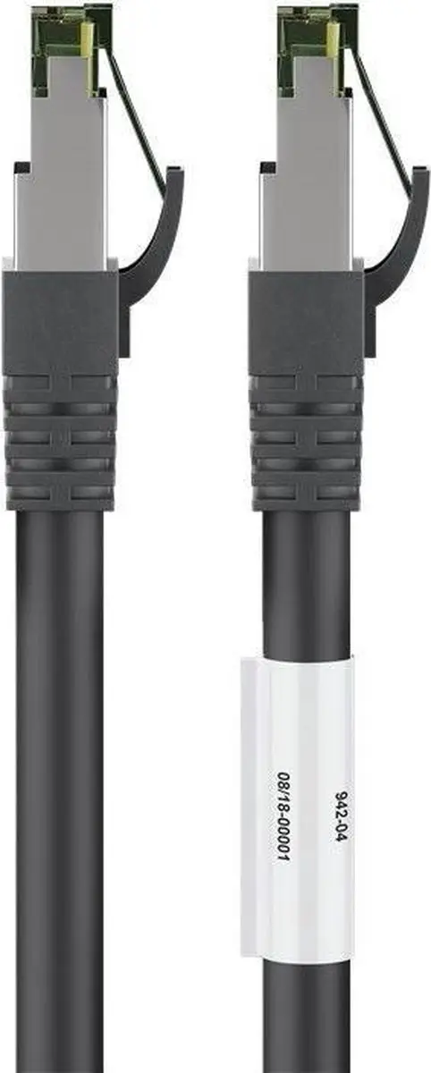 Goobay CAT8.1 S/FTP Netwerkkabel 40Gbit - 20m - Zwart