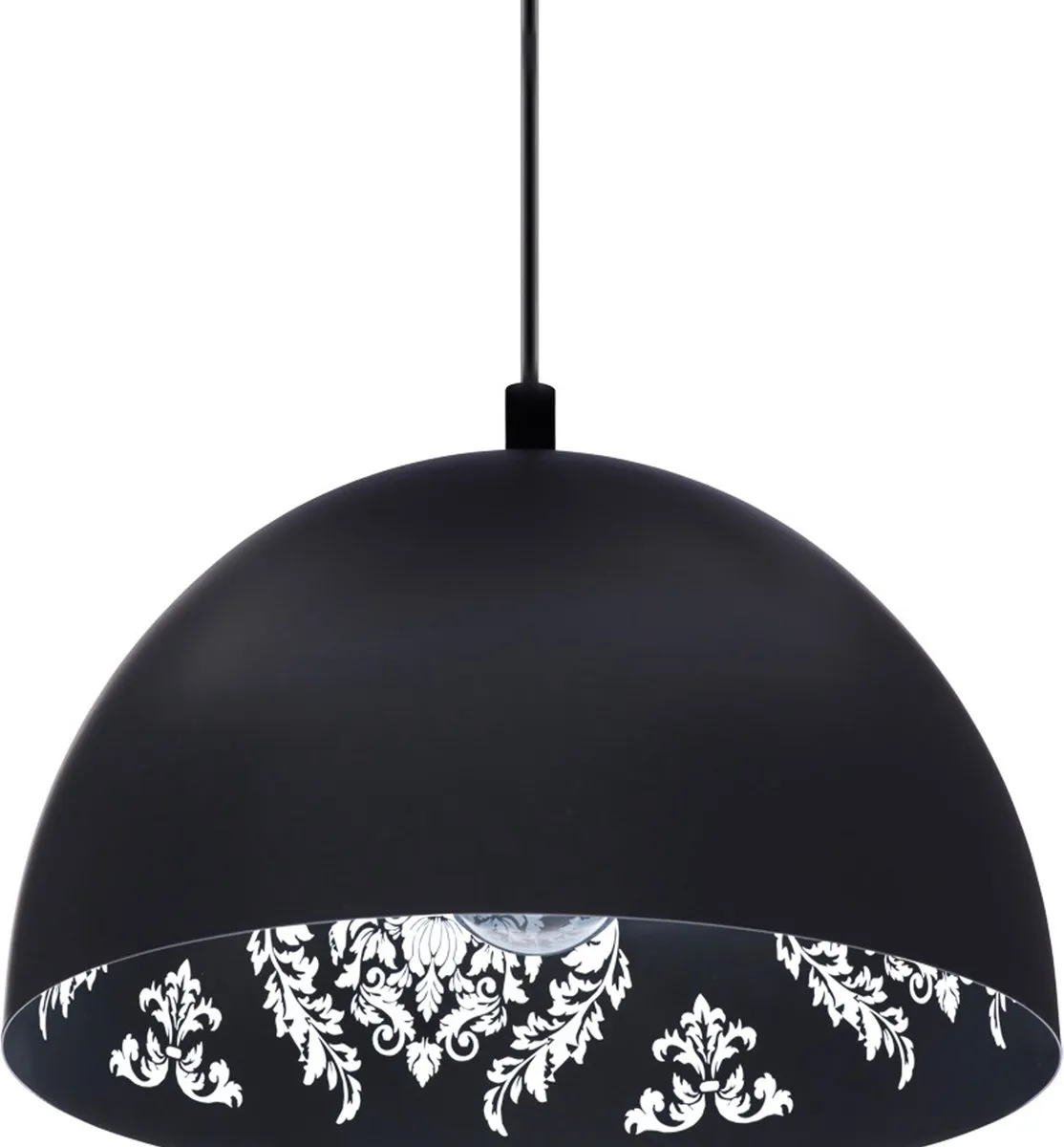 Eglo Congresbury Hanglamp E27 - Ø38cm - Zwart/Wit - afbeelding 6 van 6