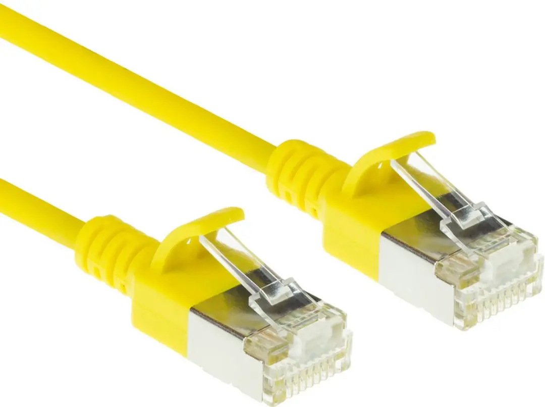 ACT Gele LSZH S/FTP CAT6A Patchkabel 0,25m