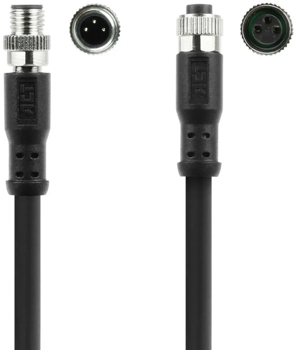 ACT Industrial Sensor Kabel SC3001 M8A 3-polig - 1,50m - Zwart