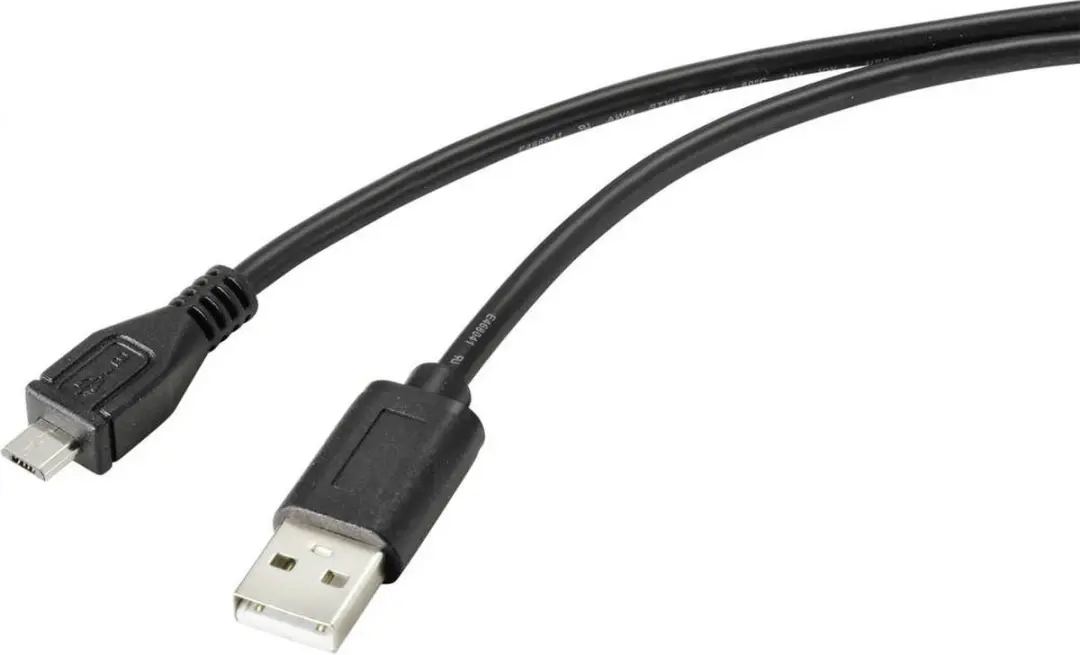Renkforce RF-4716836 USB-kabel USB-A naar Micro-B 2.0m - Zwart