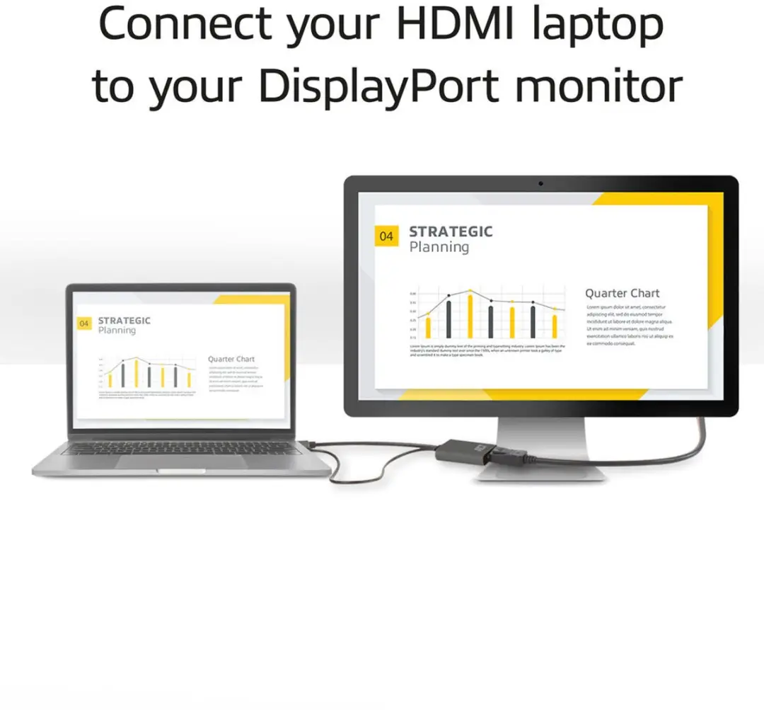ACT HDMI naar DisplayPort Adapter AC7536 - 4K@60Hz - Zwart