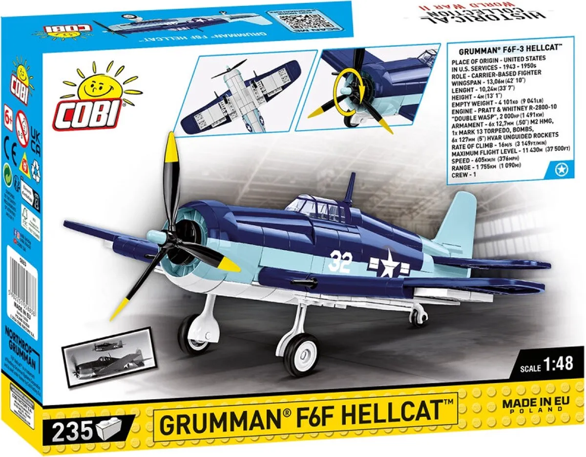 Cobi Grumman F6F Hellcat COBI-5883 - 235 Stukken - Meerkleurig
