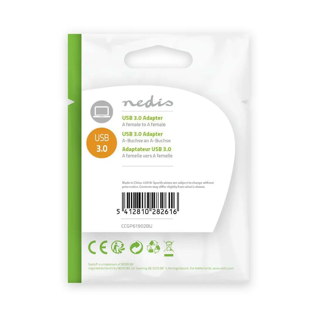 Nedis CCGP61902BU USB 3.0-adapter A Female - Blauw