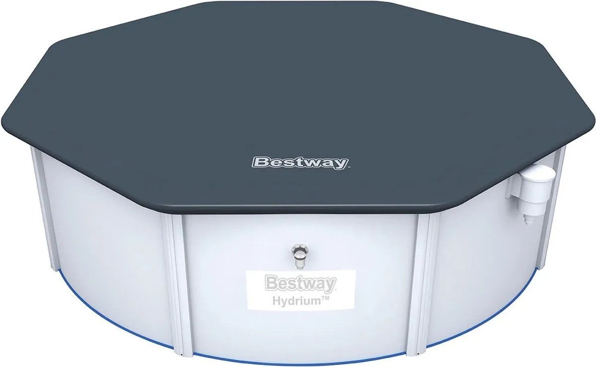 Bestway Flowclear Hydrium Dekzeil Rond 401cm - Grijs