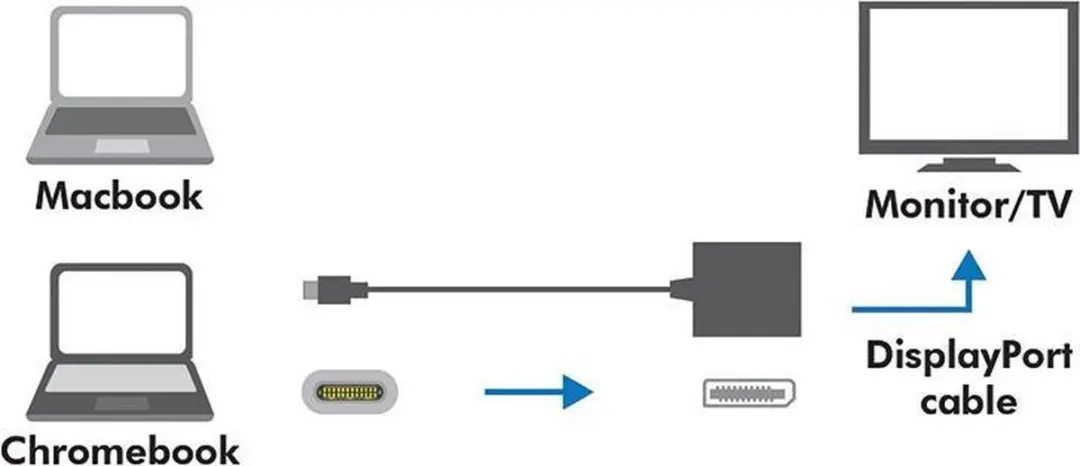 Goobay USB-C naar DisplayPort Adapter 4K60 - 0,15m - 10 Stuks