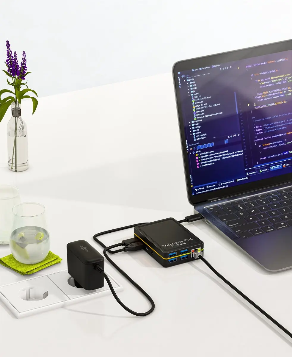 Goobay USB-C PD Lader GaN 27W - 1,25m Zwart