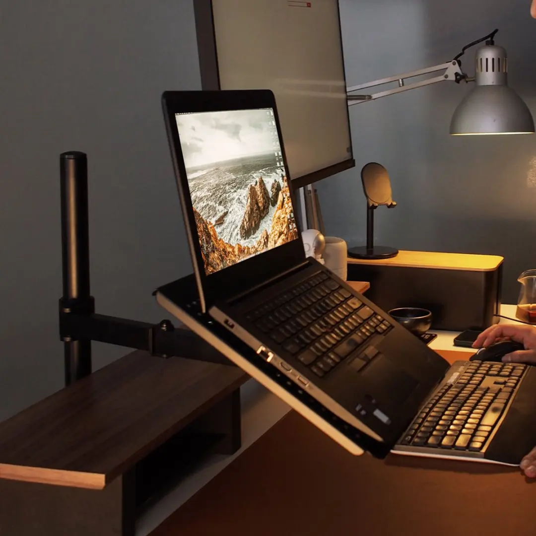 NÖRDIC MM09 Monitorarm Laptophouder 17" - Zwart