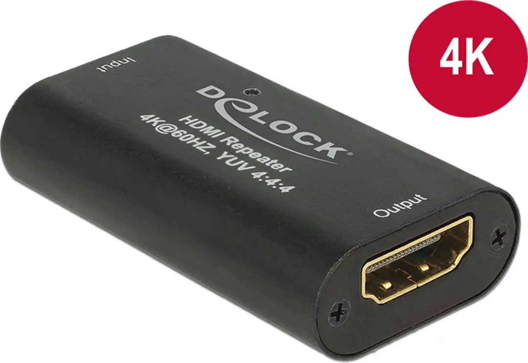 Delock HDMI Repeater 2.0 4K60Hz HDR - Zwart