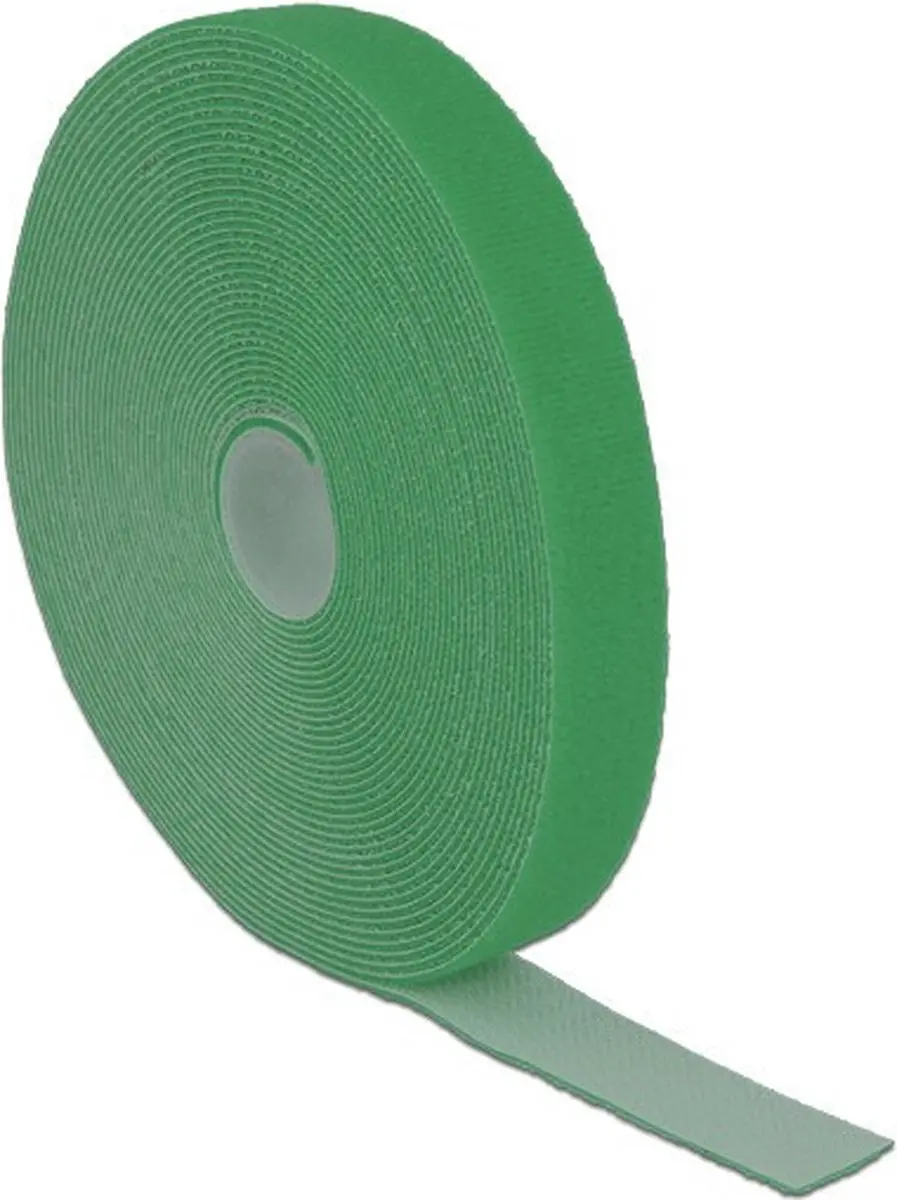 Delock Klittenbandrol 20mm Groen - 10m