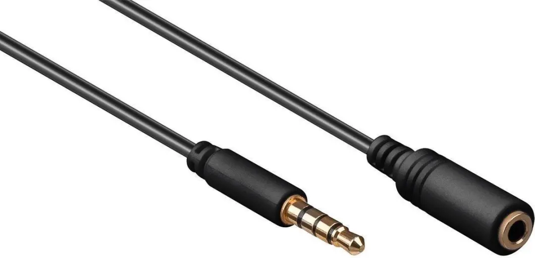 Goobay 3,5mm Jack 4-polig AWG28 Verlengkabel - 1m - 10 Stuks
