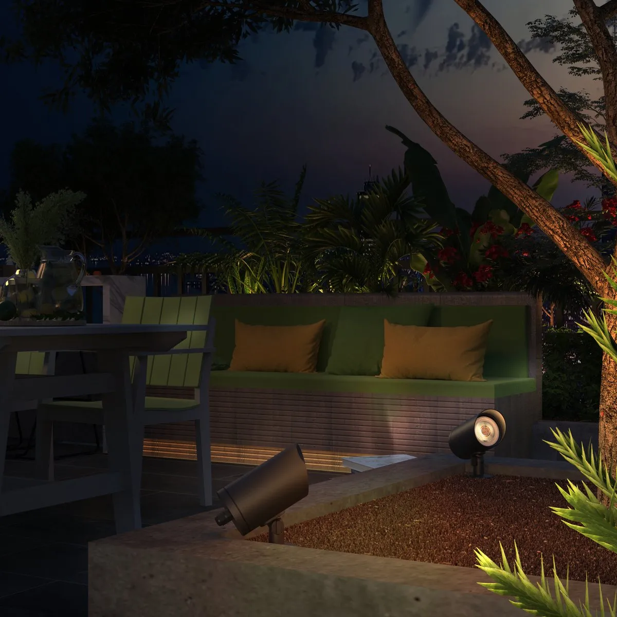 Calex Grondspot GU10 LED - Warm Wit 2700K - Dag/Nacht Sensor - Zwart