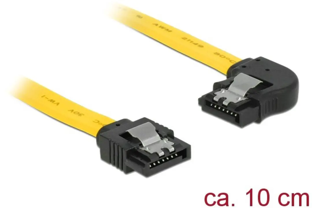Delock SATA Datakabel 83957 - 6Gbit/s - 0,10m - Geel