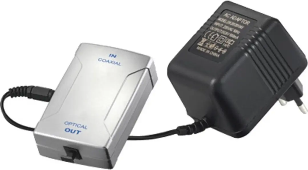 Goobay OKS-75387 Coaxiaal naar Toslink Optisch Converter - Grijs