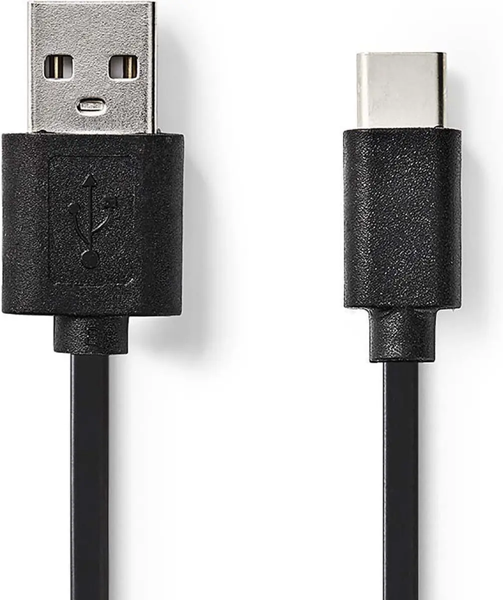 Nedis USB 2.0 USB-A naar USB-C Kabel 15W 2m - Zwart