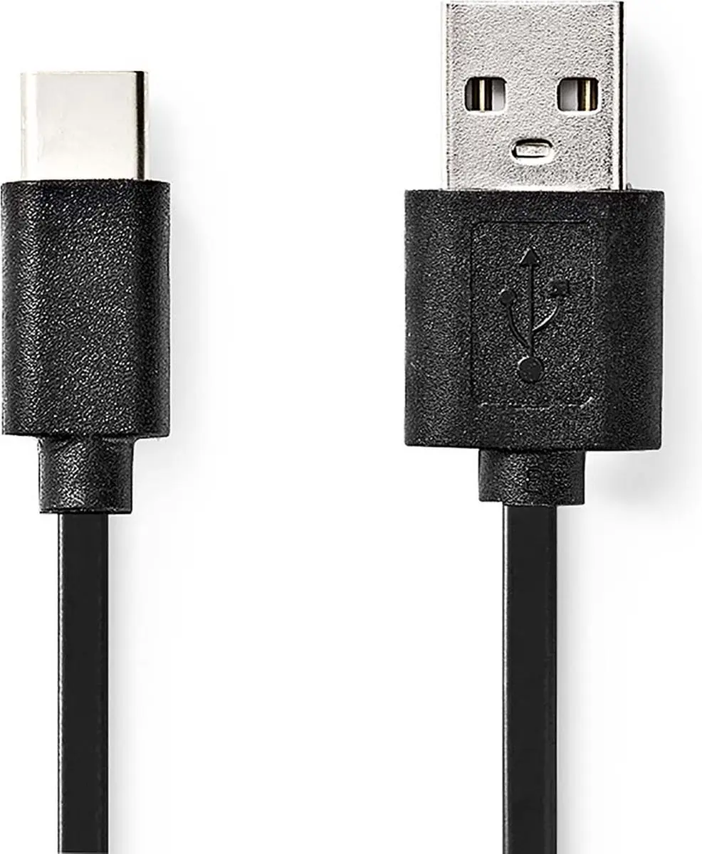 Nedis USB 2.0 USB-A naar USB-C Kabel 15W 2m - Zwart