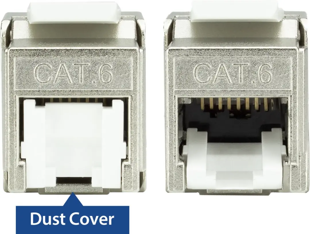 ACT Keystone Jack RJ45 CAT6 Shielded TD6025 - Zilver/Wit
