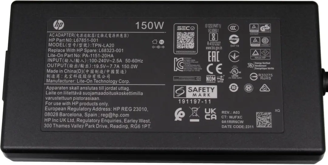HP L67851-002 Oplader 150W