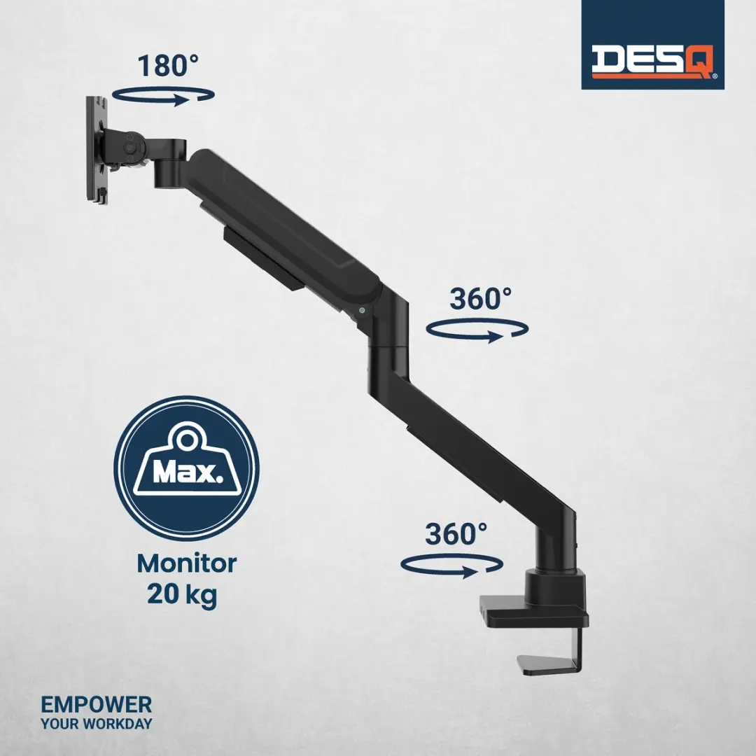 Desq Monitor Arm Gasveer 1764.09 - 17-49" - Zwart