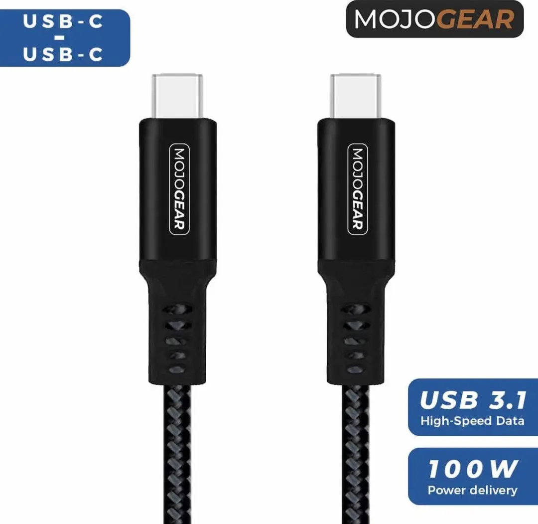 MOJOGEAR MG-36-DUO USB-C Kabel 100W - 2x 1,5m - Zwart