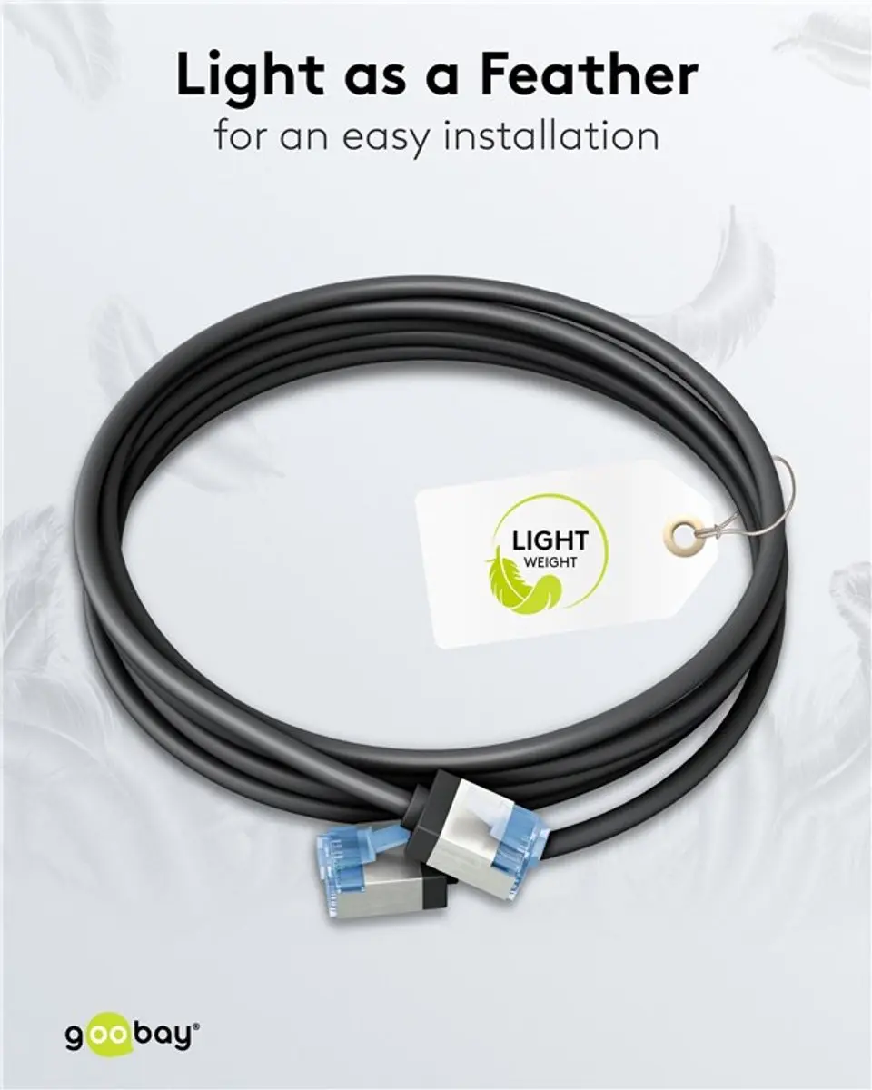 Goobay UFTP CAT6a Netwerkkabel LSZH - 15m - Zwart
