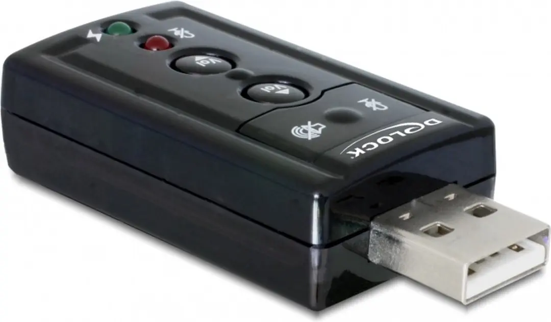 Delock USB-A naar 3,5mm Jack Headsetadapter