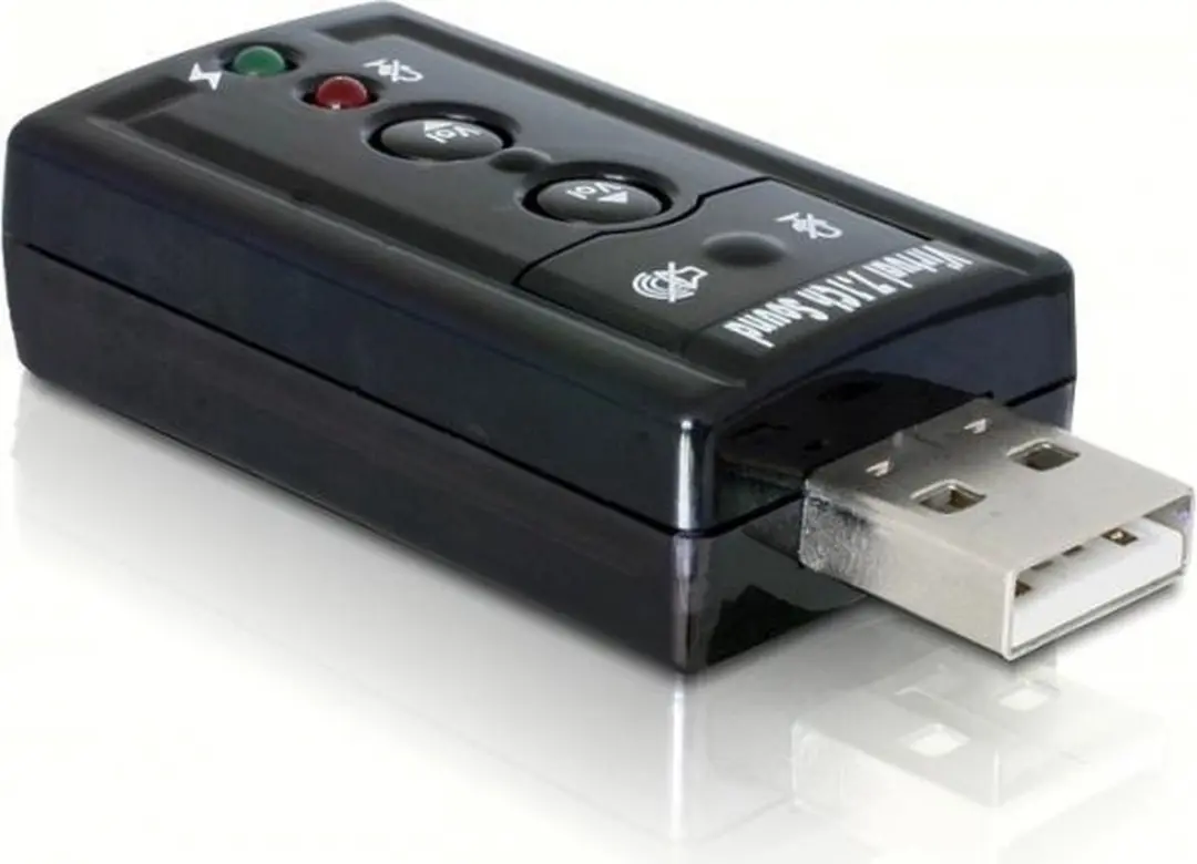 Delock USB-A naar 3,5mm Jack Headsetadapter - Zwart