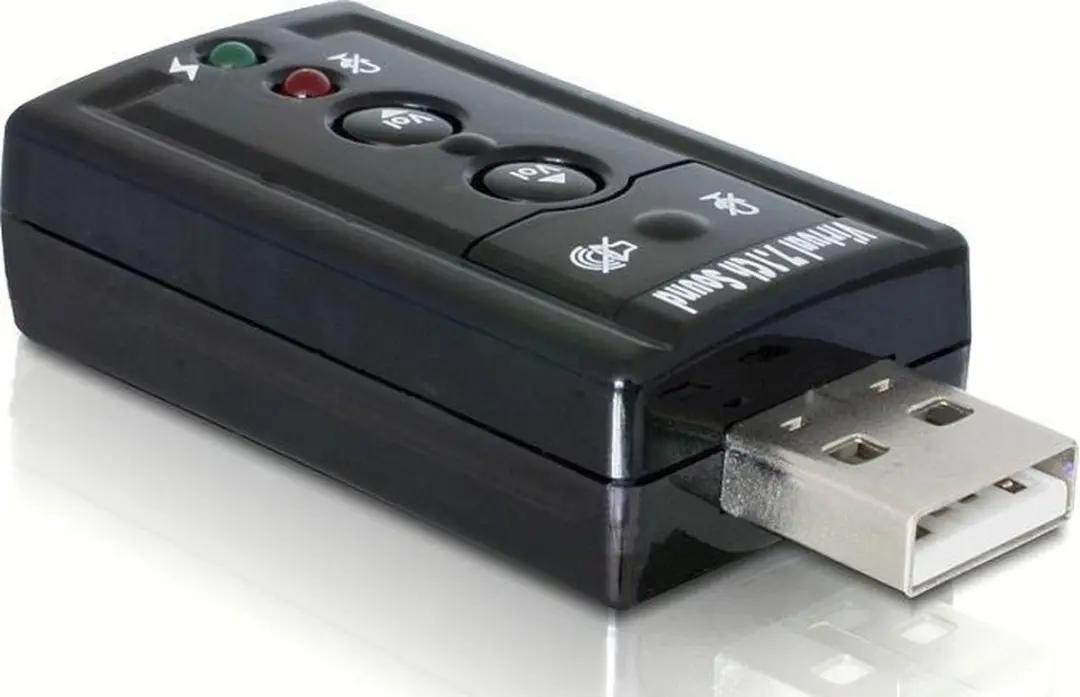 Delock USB-A naar 3,5mm Jack Headsetadapter - Zwart