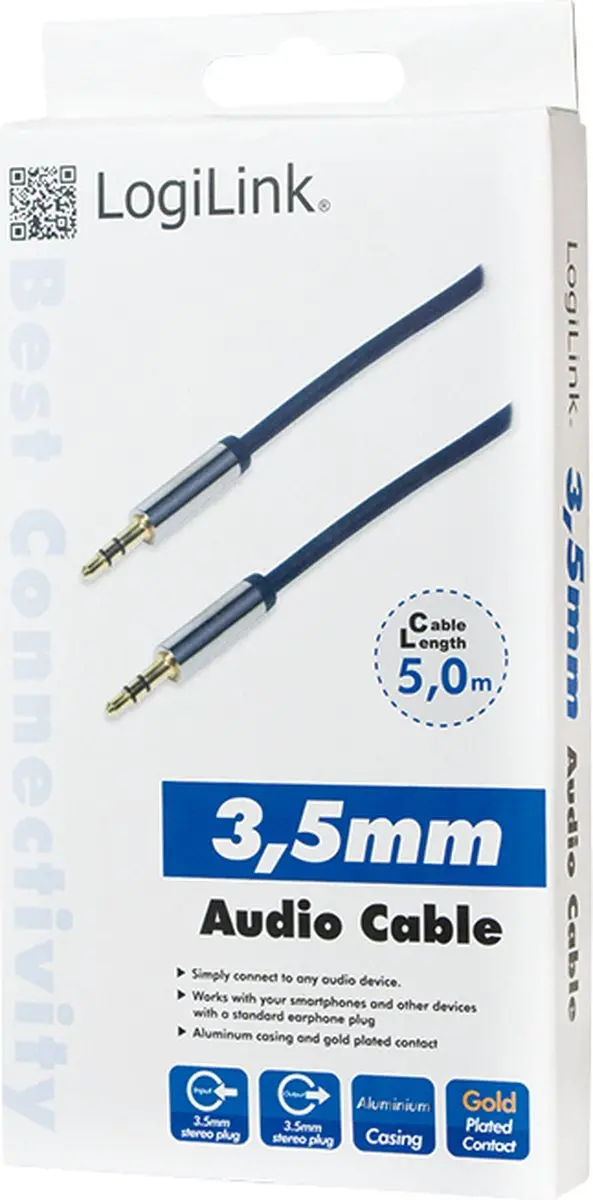 Logilink CA10500 Audiokabel 3.5mm - 5m - Blauw
