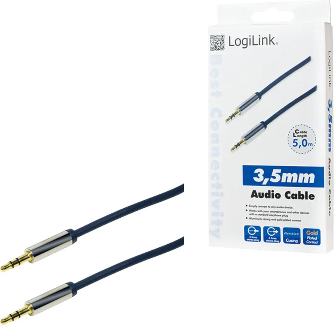Logilink CA10500 Audiokabel 3.5mm - 5m - Blauw