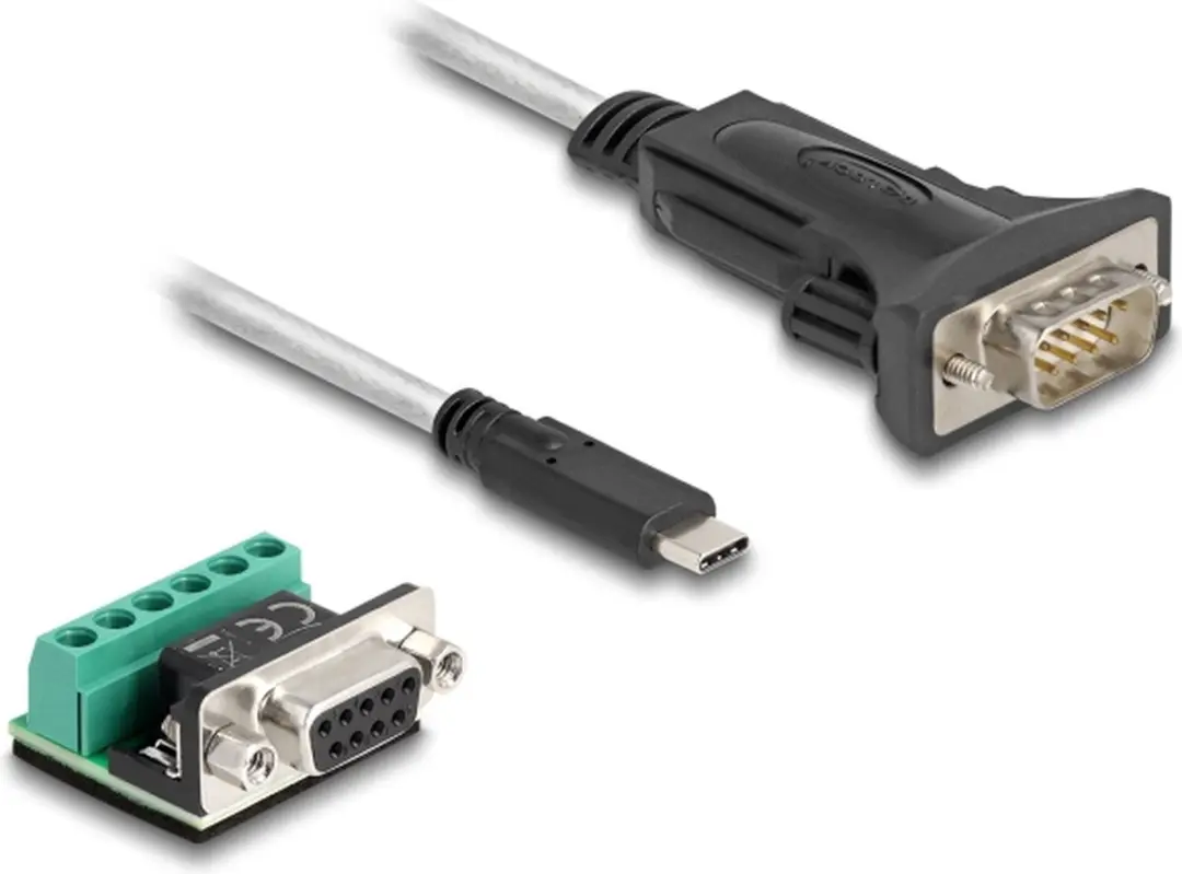 Delock USB-C naar RS-422/485 Adapter 6-pins - 5V - 1m - Zwart