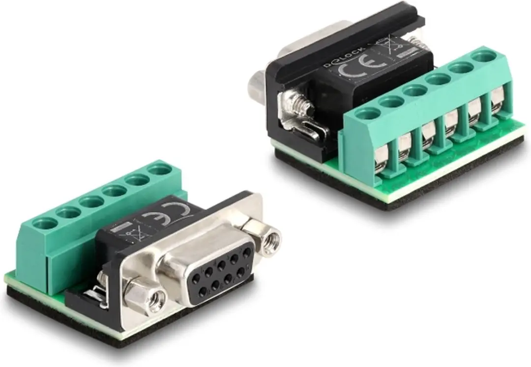 Delock USB-C naar RS-422/485 Adapter 6-pins - 5V - 1m - Zwart