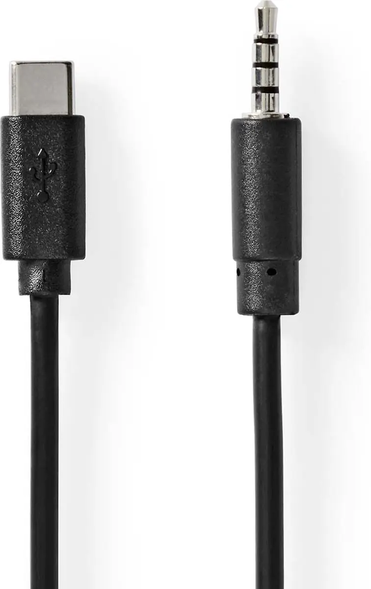 Nedis USB-C Adapter USB 2.0 3,5mm Male 1m - Zwart
