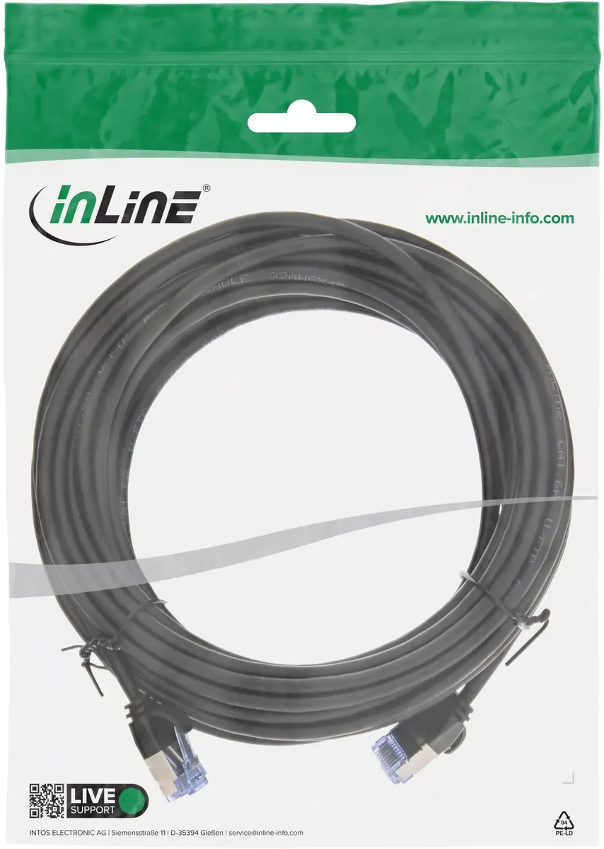 InLine U/FTP CAT6a 71903S Netwerkkabel 10Gbps - 3m - Zwart