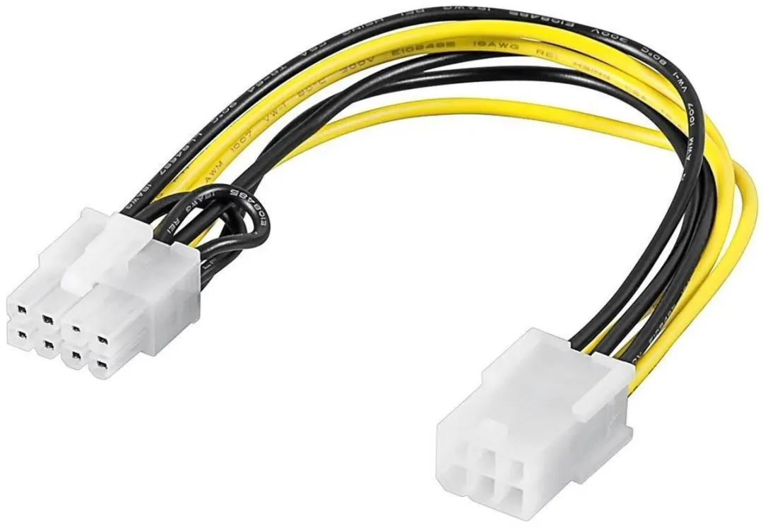 Goobay PCIe 6-pins naar 8-pins Voedingskabel 0,20m