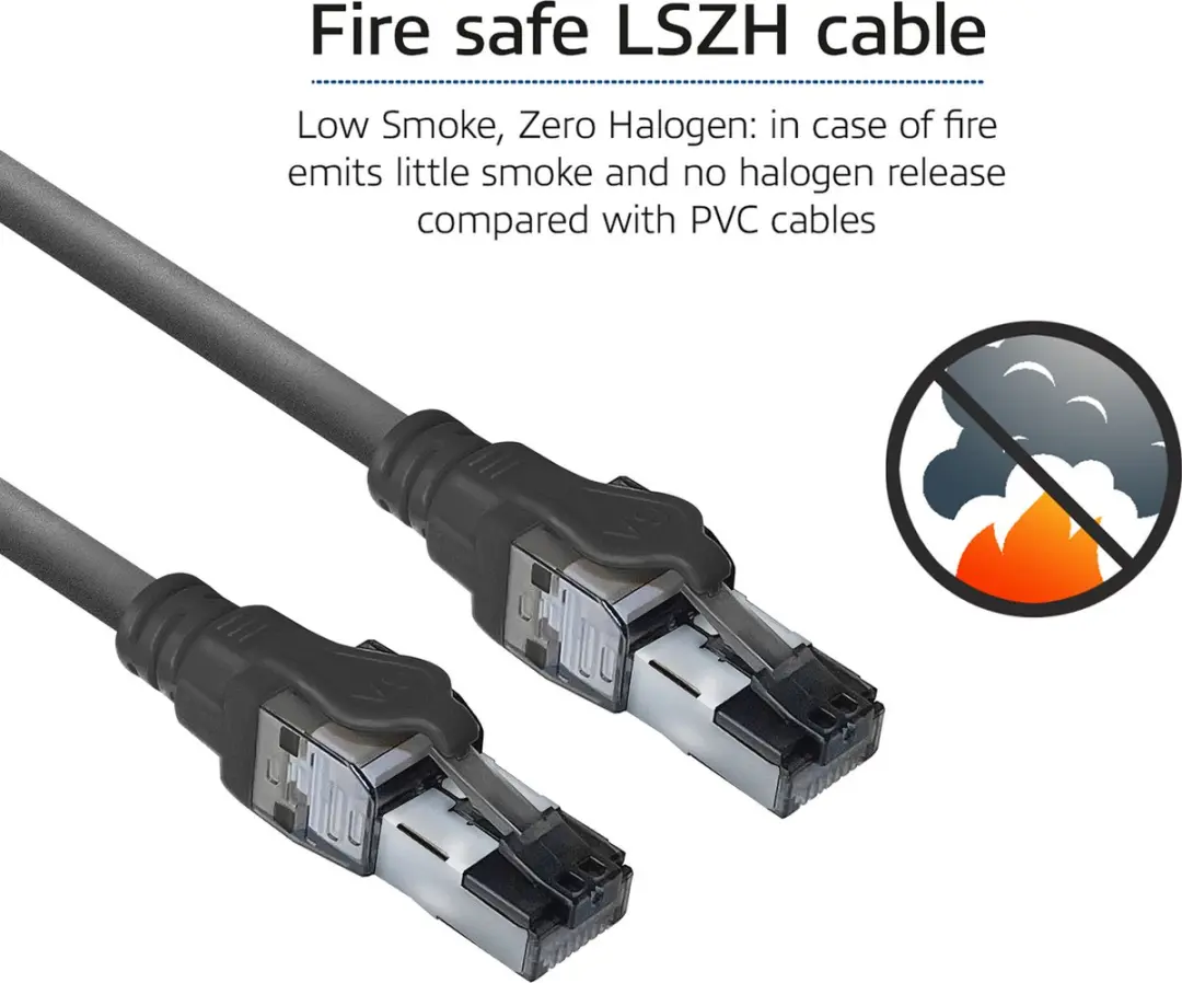 ACT FB4902 CAT6A Patchkabel 2m - 4PPoE/PoE++ 100W - Zwart