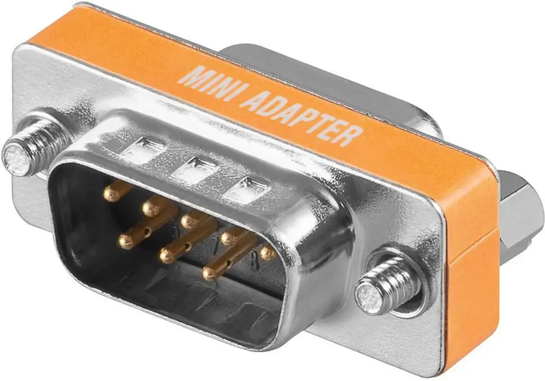 ACT D-sub Null Modem Adapter AB9803 - 9-polig Female naar Male - Grijs