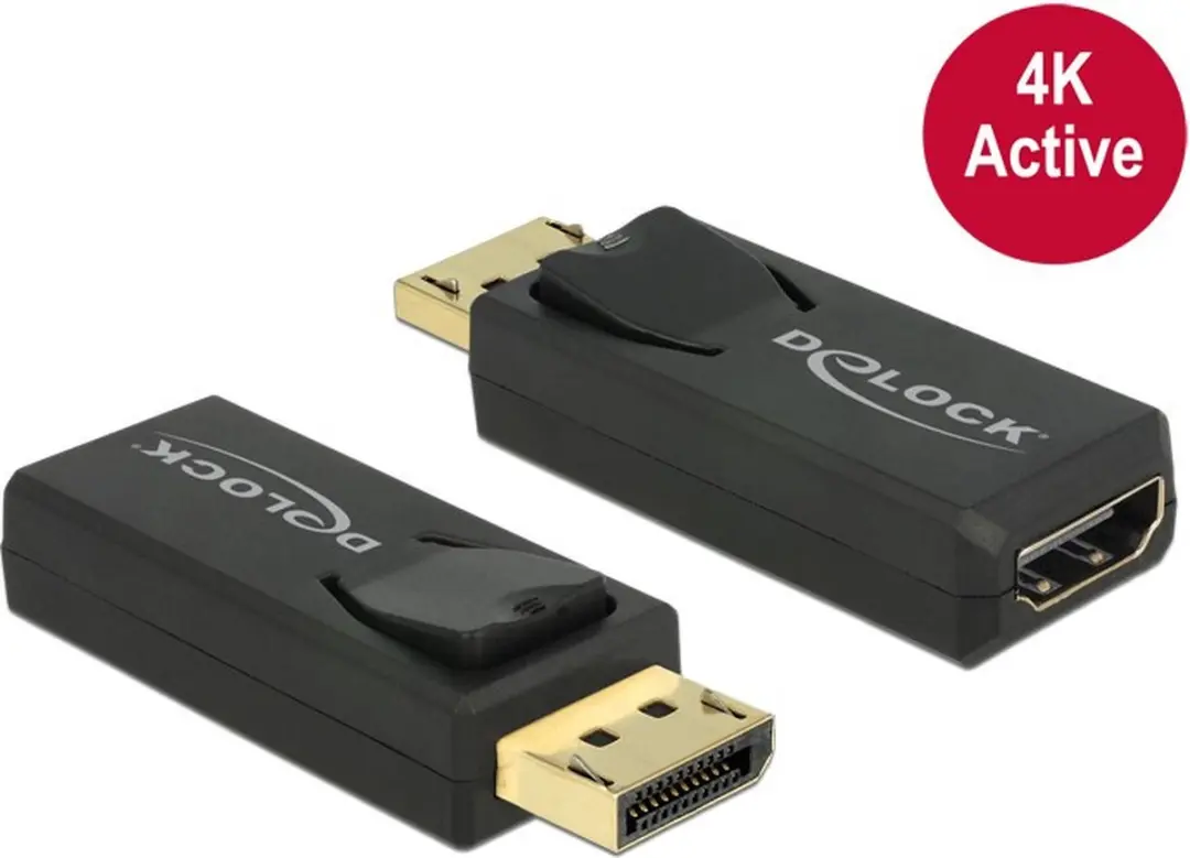 Delock DisplayPort naar HDMI Adapter 65573 - 4K 30Hz - Zwart