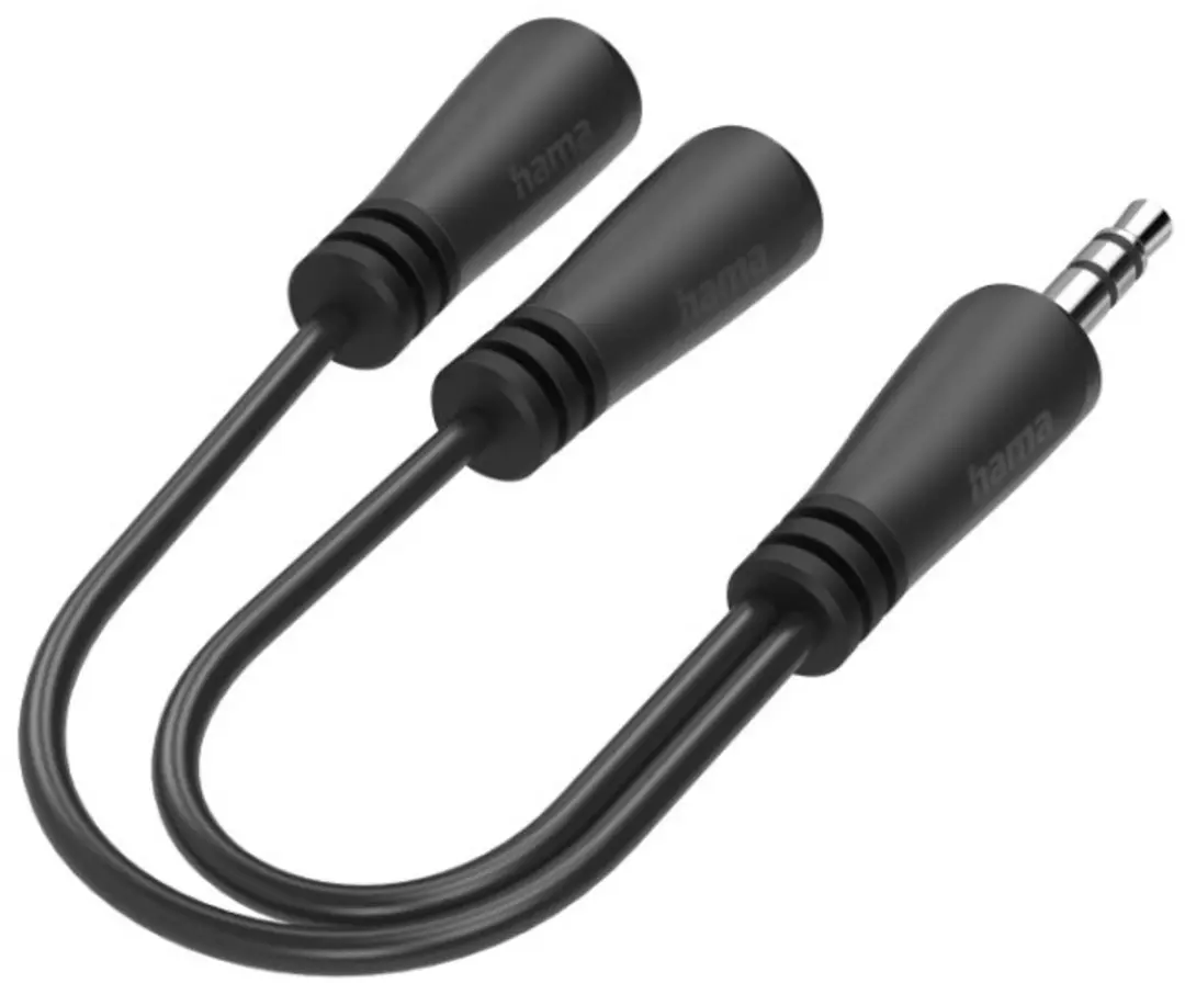 Hama Audio Splitter 3,5mm Jack - 2x 3,5mm - Zwart