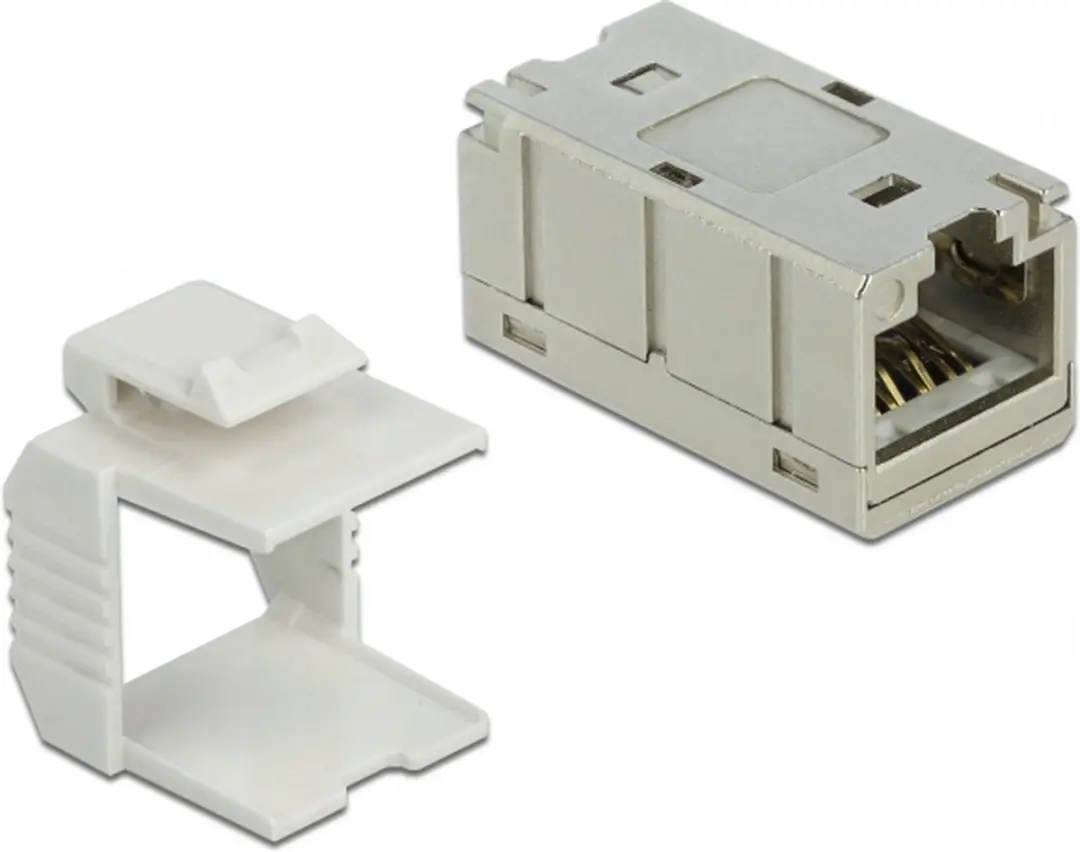 Delock RJ45 Adapter Cat.6A Compact - Grijs