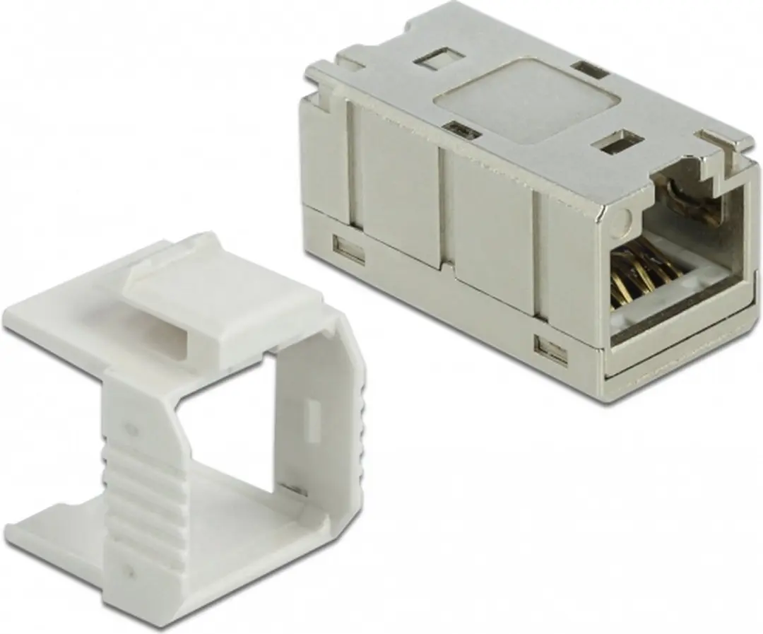Delock RJ45 Adapter Cat.6A Compact - Grijs