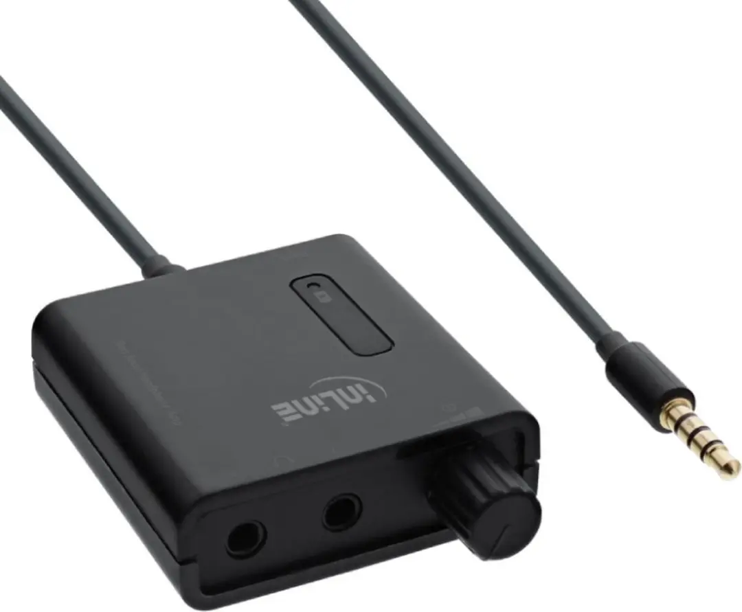 InLine Bass Boosting Hoofdtelefoon Splitter 0,30m - Zwart