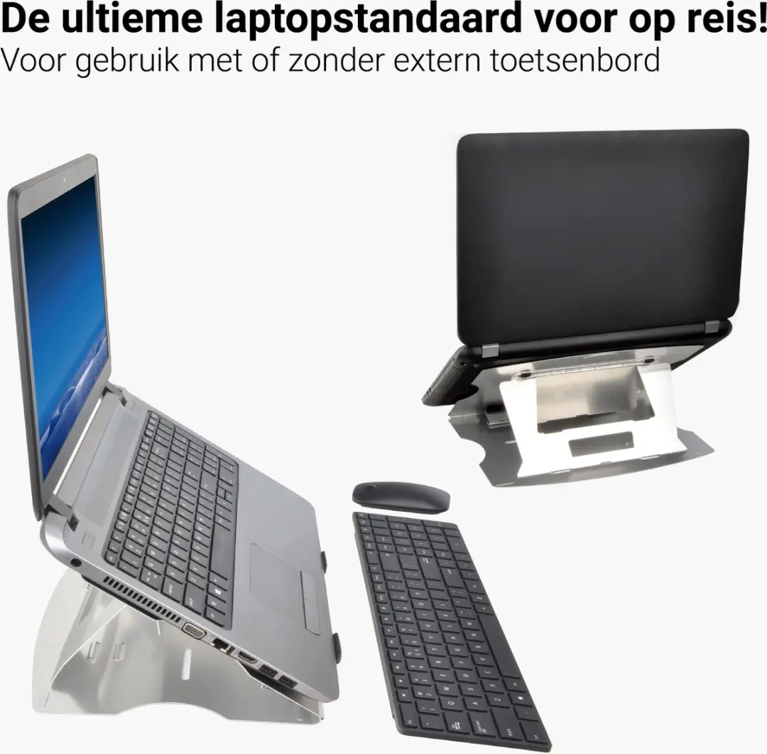 Desq Laptopstandaard 1506 Aluminium - 10-17 Inch - 0-175mm