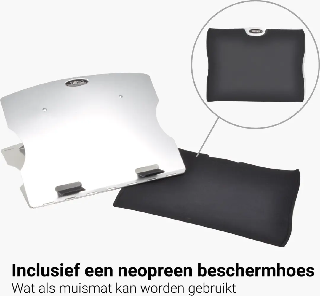 Desq Laptopstandaard 1506 Aluminium - 10-17 Inch - 0-175mm