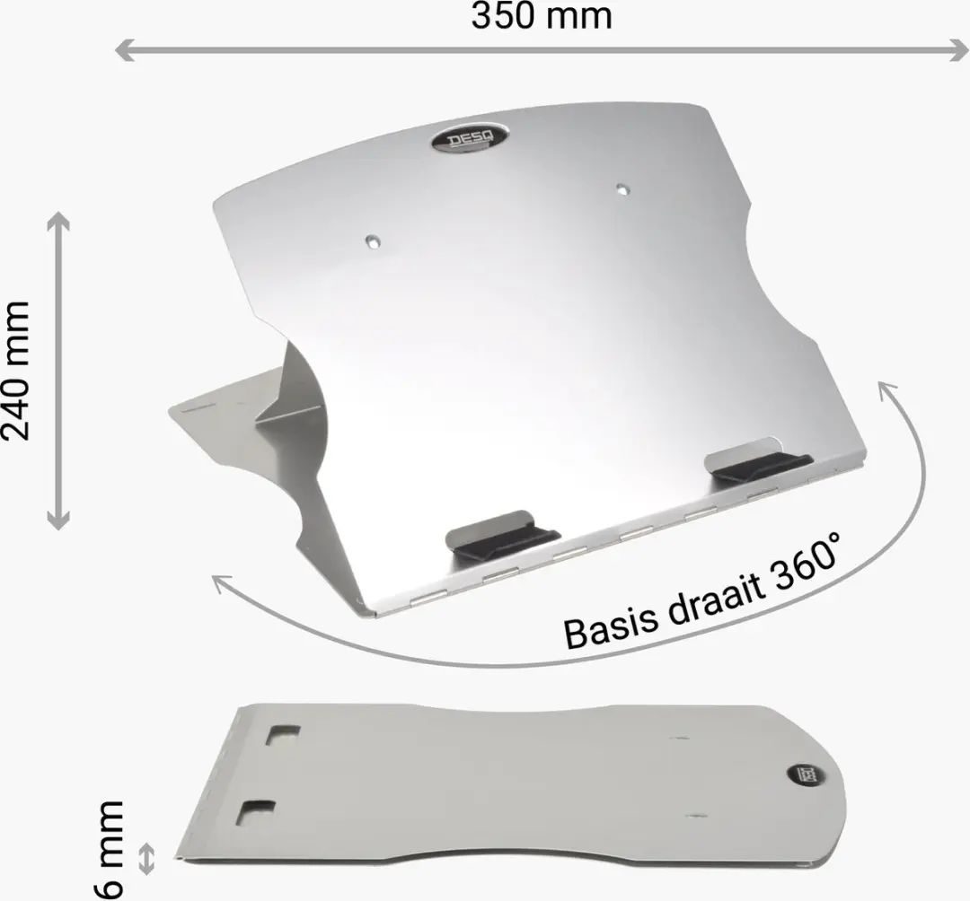 Desq Laptopstandaard 1506 Aluminium - 10-17 Inch - 0-175mm