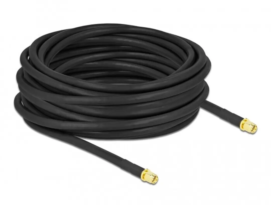 Delock SMA-SMA Antennekabel LMR/CFD300 10m - Zwart