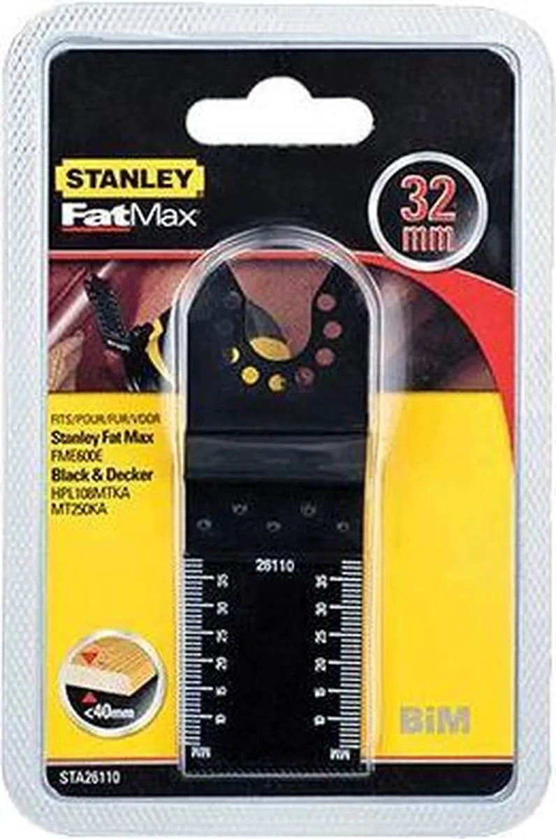 Stanley STA26110-XJ Dompelzaagblad 32x40mm - 18 Tanden - afbeelding 2 van 2