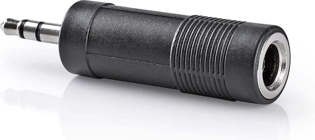 Nedis 3,5mm naar 6,35mm Stereo-Audioadapter - Zwart