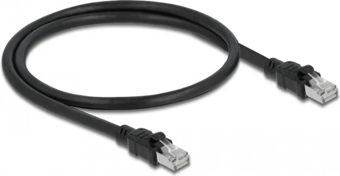 Delock RJ45 Cat.6A F/UTP Kabel 0,5m - Zwart